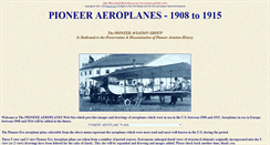 Desktop Screenshot of pioneeraeroplanes.com