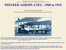 Tablet Screenshot of pioneeraeroplanes.com